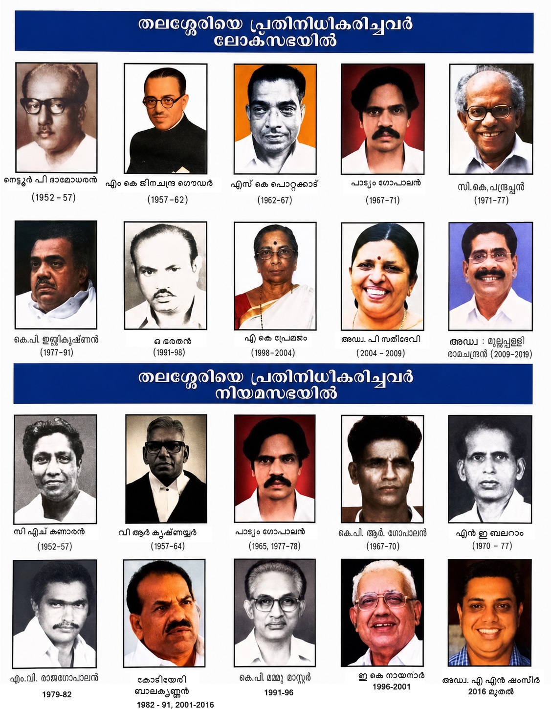 നഗരസഭയെ നയിച്ച സാരഥികള്‍